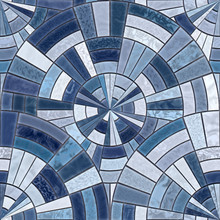 Radial Mosaic Tiles.  Seamless Textures