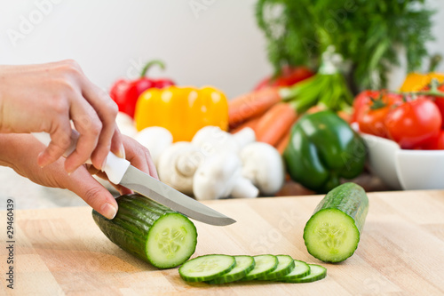 Gurke In Scheiben Schneiden Buy This Stock Photo And Explore Similar Images At Adobe Stock Adobe Stock