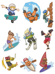 Sticker - cartoon Extreme  sport icon