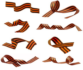 set of striped ribbon