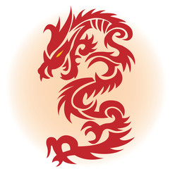 Wall Mural - Red dragon