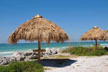 Wall Mural - Tiki Hut on the Beach