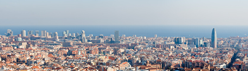 Wall Mural - Barcelona skyline panorama