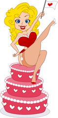 Wall Mural - Valentine Cake