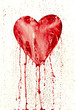 Leinwandbild Motiv broken heart - bleeding heart