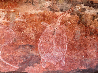 Wall Mural - Aboriginal rock art, Ubirr, Kakadu N/P, Australia