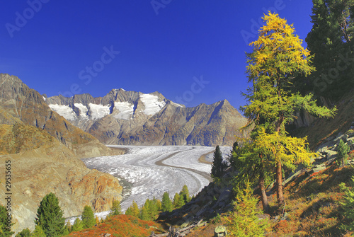 Aletschgletscher, Riederalp, Wallis, Schweiz Tableau sur Toile