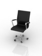 3d black office chair