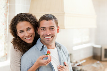 Wall Mural - Lovely couple looking at the camera