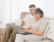 © WavebreakMediaMicro - Retired lovers looking at their laptop