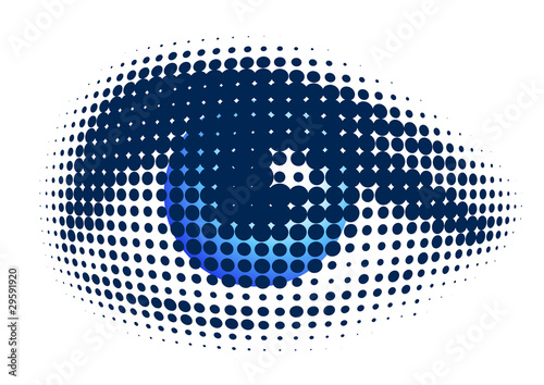 Plakat na papierze fotorealistycznym Niebieskie oko
