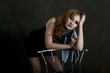 © Warren Millar - Pretty female posing on bar stool