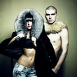 © dpaint - Young attractive couple. Handsome man and sexy woman