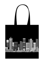 Wall Mural - Cityscape, shopping bag design, urban art