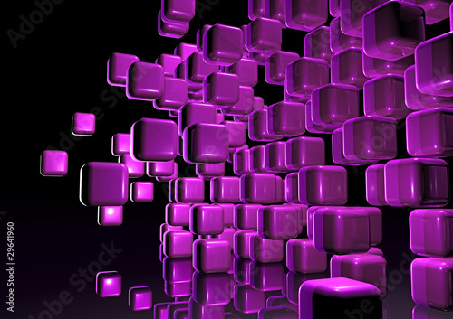 Board z aluminiowym obramowaniem Kostka ścienna magenta