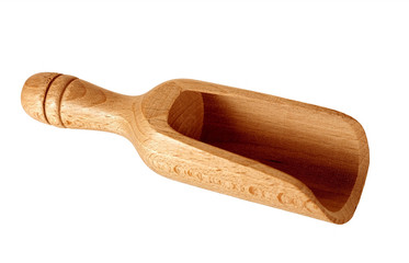 Wooden scoop - isolated