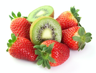 Wall Mural - Kiwi and strawberry