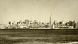 Retro New York City skyline
