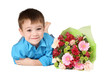 © paleka - One boy with bouquet of flower