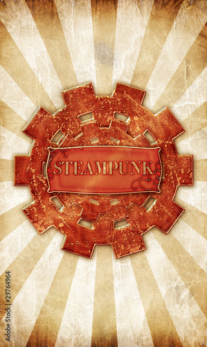 Tapeta ścienna Steampunk science fiction background