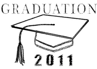 Wall Mural - Graduation 2011 in stylized drawing