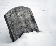 Snowy Grave During Winter.