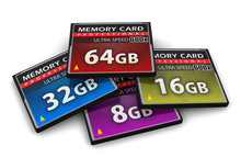 Set Of CompactFlash Memory Cards