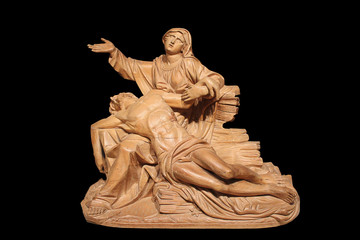  Mary and Jesus at the foot of the cross by anonymous craftman.