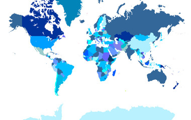 Extra detailed map of the world