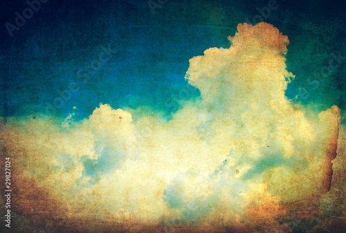 Obraz w ramie Vintage sky and clouds