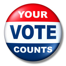 Patriotic Vote Button Badge Election Politics Symbol