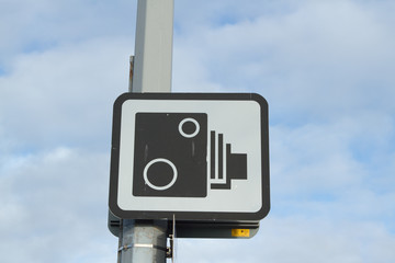 Speed camera sign.