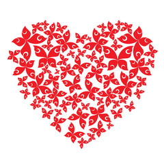  Heart from flying butterflies