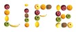 Life word made of fruits