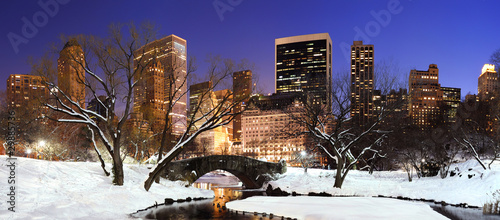 Tapeta ścienna Nowy Jork manhattan central park panorama o zmierzchu