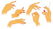Vector women hands