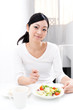 © taka - beautiful asian woman eating breakfast