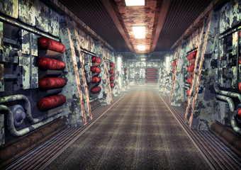 Wall Mural - spaceship corridor