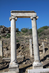 Wall Mural - A view of  Perga Ancient Greek City, Antalya.