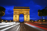 Fototapeta Paryż - Triumph Arch at night