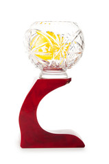 Wall Mural - glass trophy prize isolated on the white