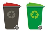 Fototapeta  - kosz na śmieci śmietnik segregacja eco pojemnik na odpady