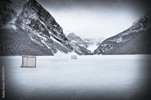 Tapeta ścienna Lake Louise, hokej na lodzie