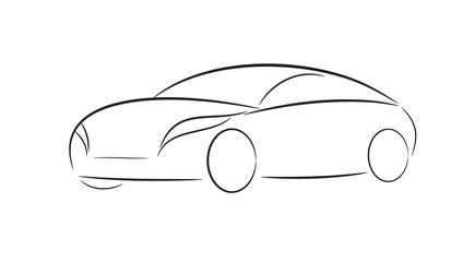 Cartoon silhouette of a car