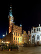 Town Hall at night in Gdansk, Poland
