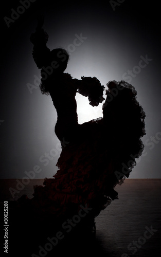 Fotoboard na płycie Sylwetka tancerza flamenco