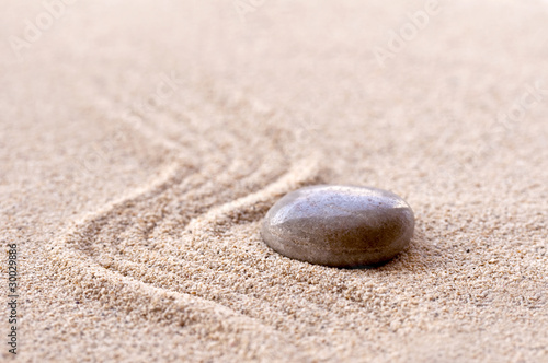 Naklejka nad blat kuchenny Sable et galet zen