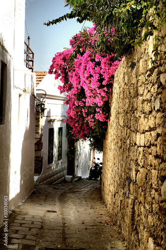 Naklejka na drzwi Medieval street