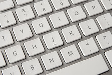 Modern White Computer Keyboard