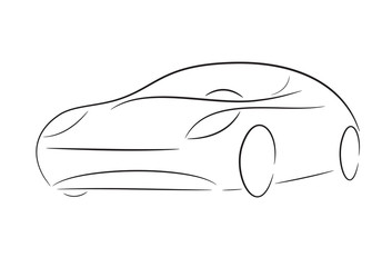 Cartoon silhouette of a car